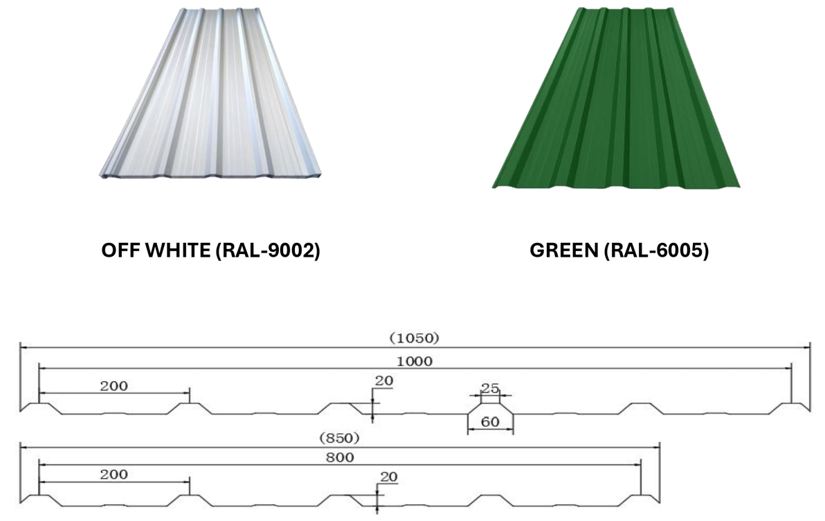 Corrugated Panel (CP 850/1050) - Metal Hoarding Singapore